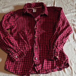 Carter's Red and Black Plaid Button Down Shirt